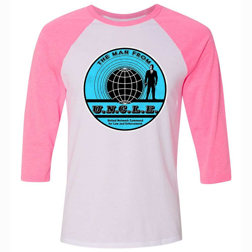 Unisex 3/4 Baseball Tee - S6VGQ1M2 - White/Neon Pink - 12