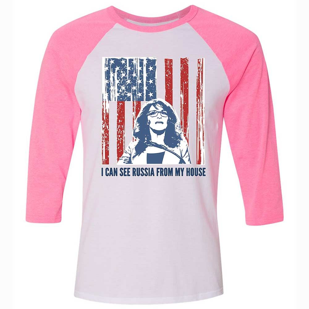 I can see Russia from my house - White/Neon Pink - 12
