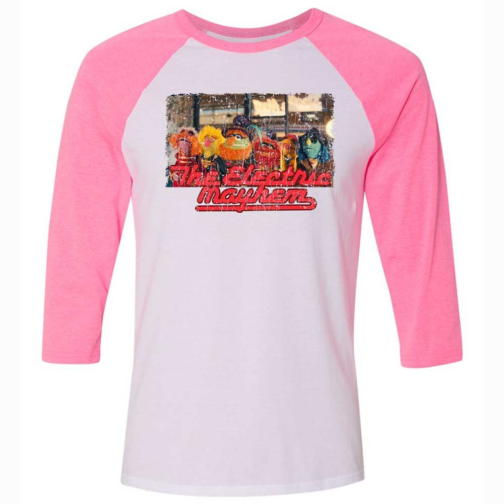 Unisex 3/4 Baseball Tee - A4WKLVH6 - White/Neon Pink - 12