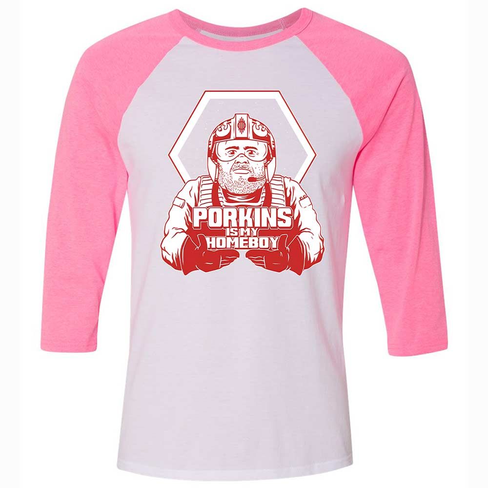 Porkins Is My Homeboy - White/Neon Pink - 12
