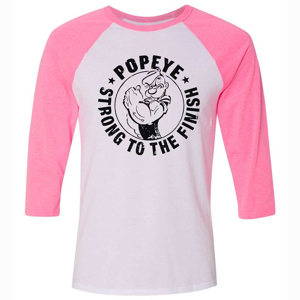 Unisex 3/4 Baseball Tee - 9WKWUFMW - White/Neon Pink - 12