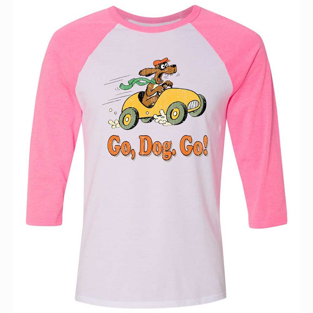 Unisex 3/4 Baseball Tee - L848D3ZR - White/Neon Pink - 12
