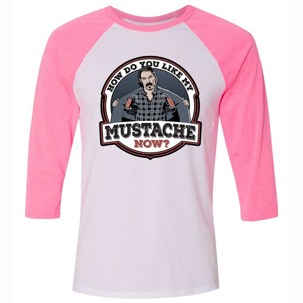 Unisex 3/4 Baseball Tee - S993526Q - White/Neon Pink - 12