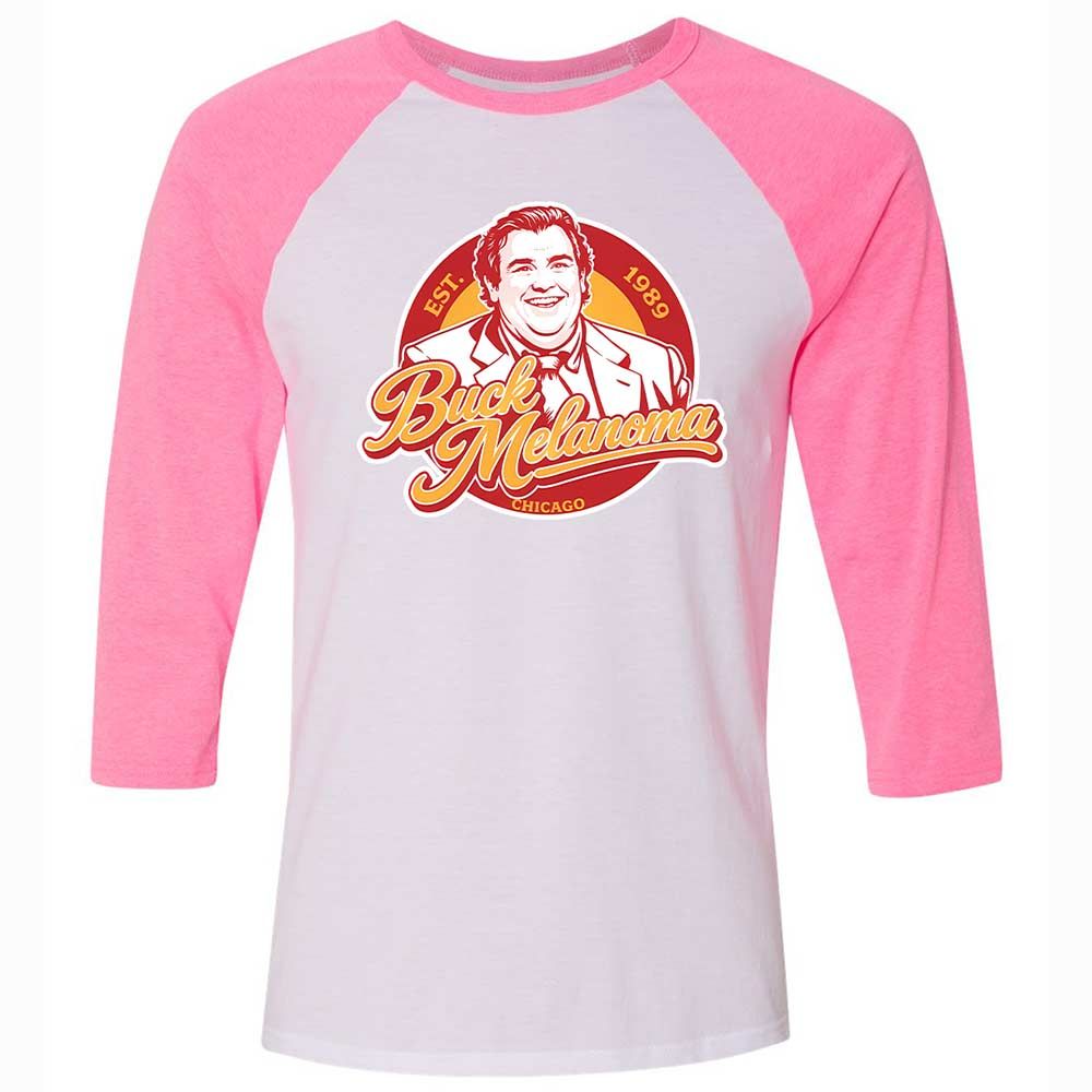Unisex 3/4 Baseball Tee - KXPFMCRP - White/Neon Pink - 12