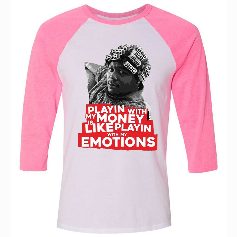 Unisex 3/4 Baseball Tee - JFY5HSYJ - White/Neon Pink - 12