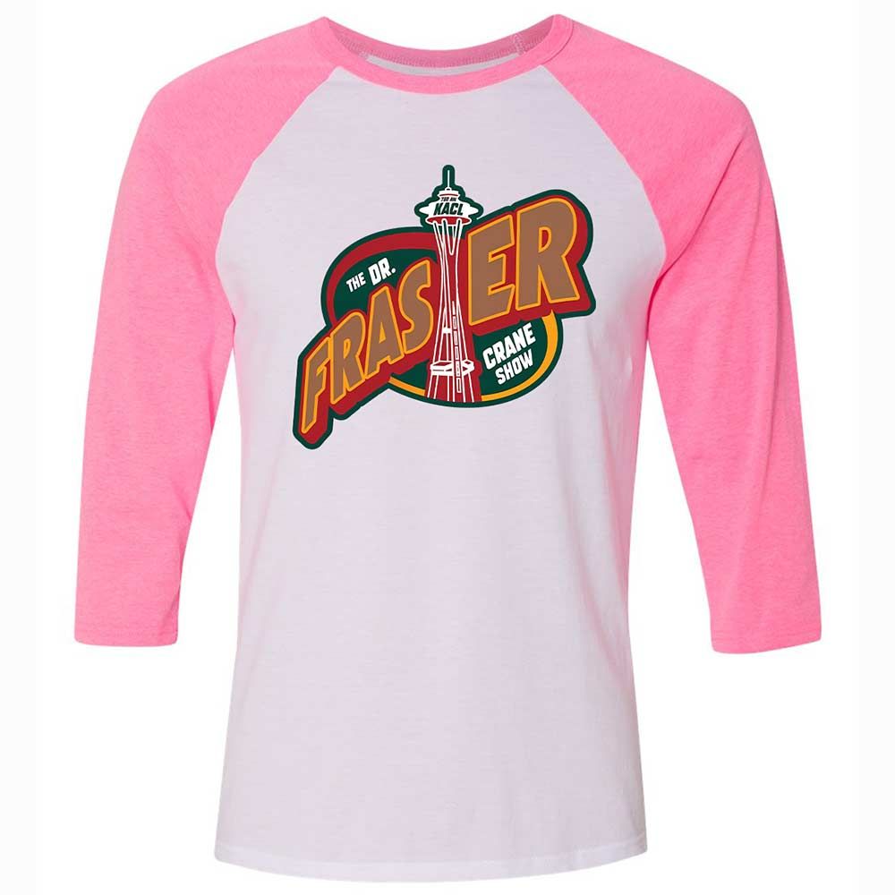 Unisex 3/4 Baseball Tee - DVMZ1VVC - White/Neon Pink - 12