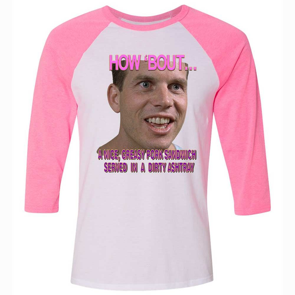 Unisex 3/4 Baseball Tee - 5A2P5S2P - White/Neon Pink - 12