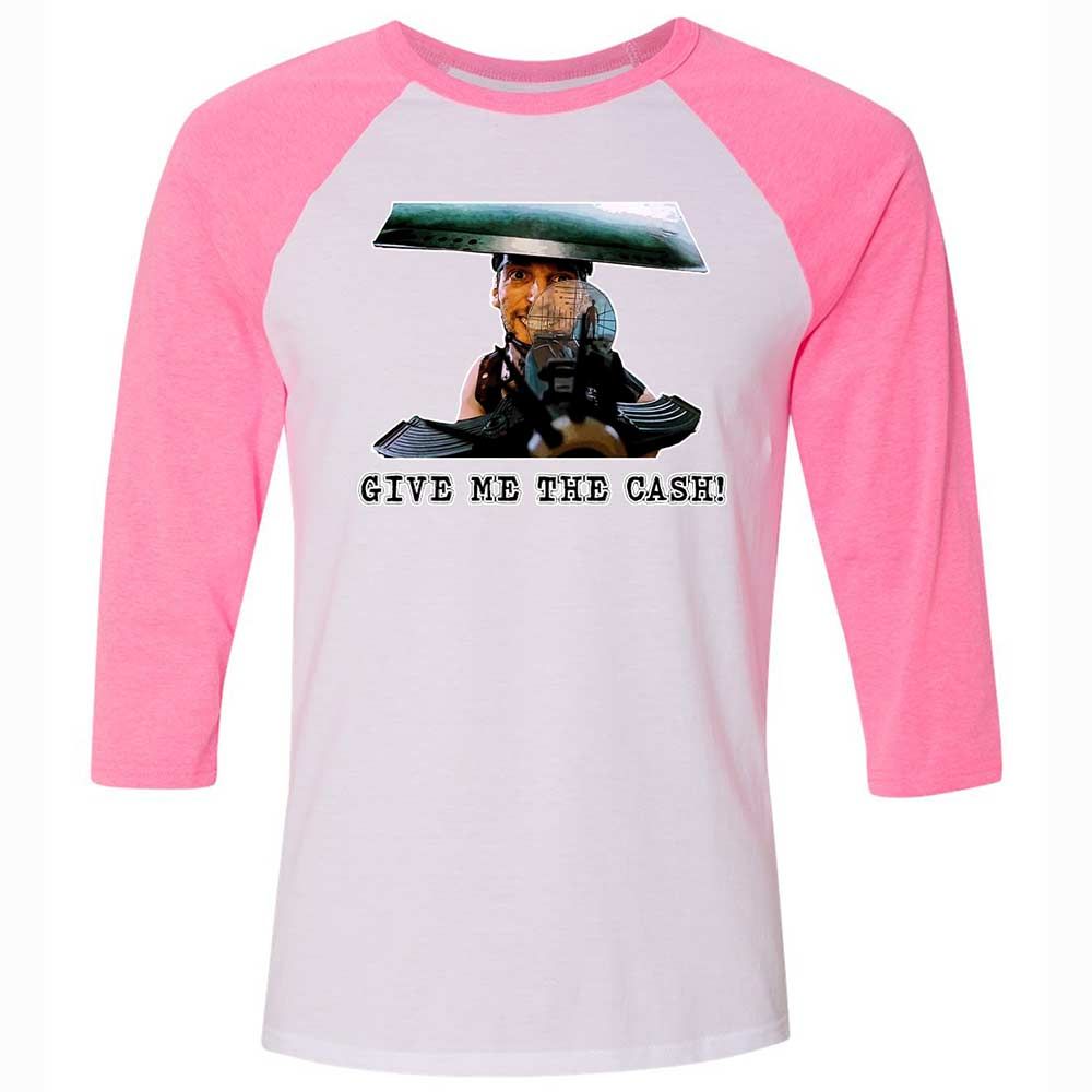 Unisex 3/4 Baseball Tee - SJ6A9B51 - White/Neon Pink - 12