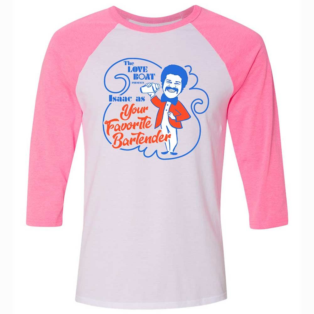 Unisex 3/4 Baseball Tee - PTPPZYCK - White/Neon Pink - 12