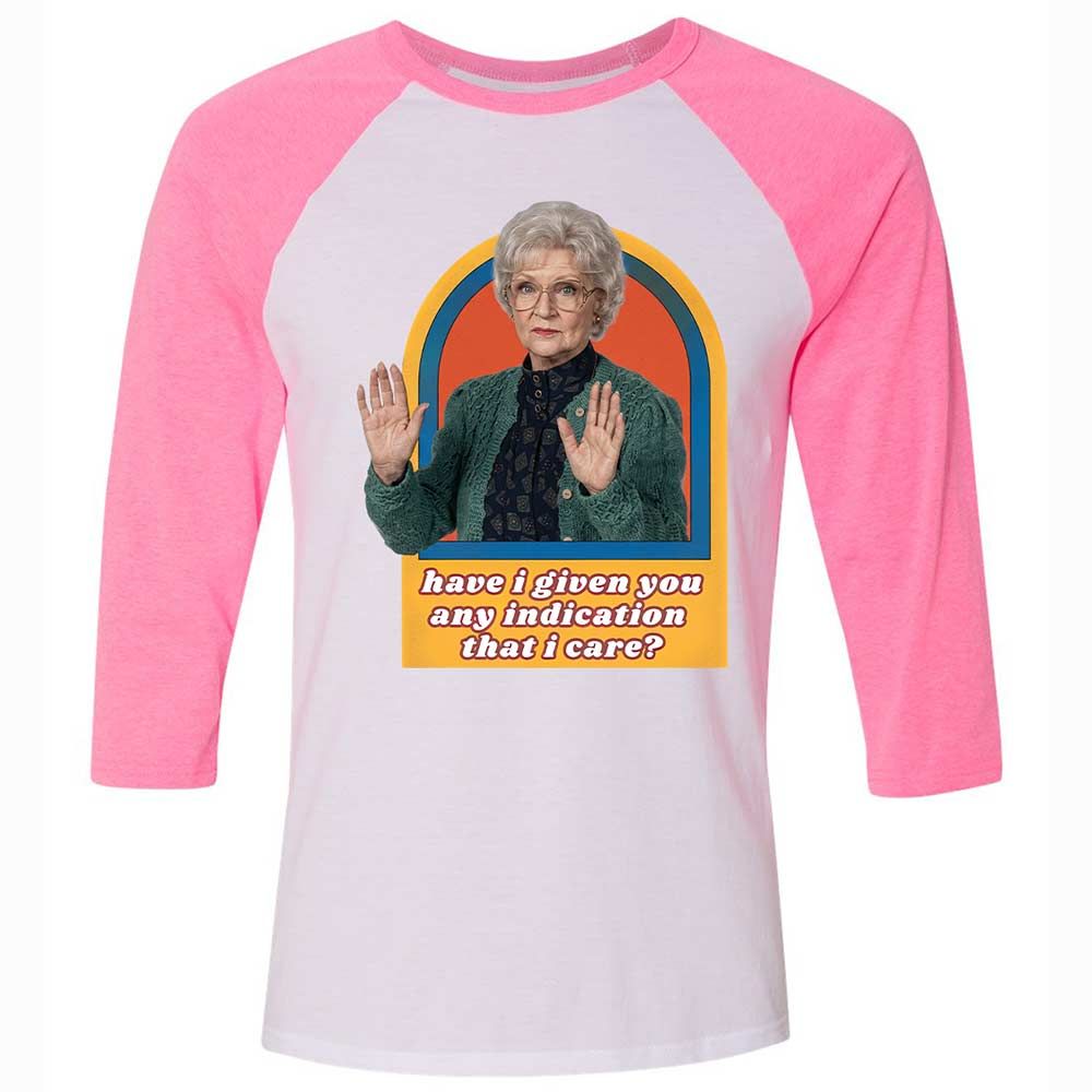 Unisex 3/4 Baseball Tee - UWNYL5PB - White/Neon Pink - 12