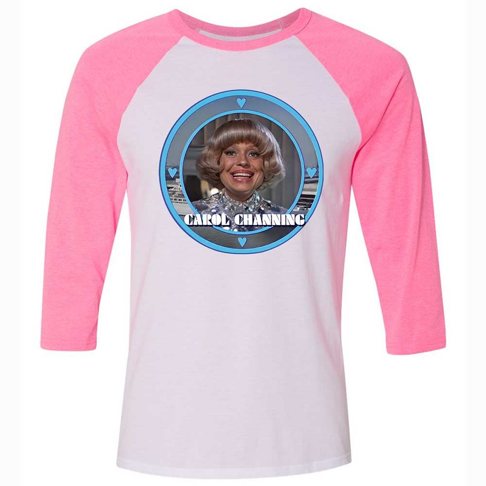 Unisex 3/4 Baseball Tee - PR91EBF6 - White/Neon Pink - 12