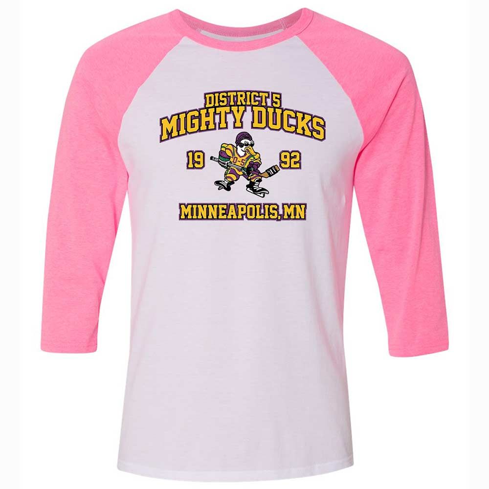 District 5 Ducks - White/Neon Pink - 12