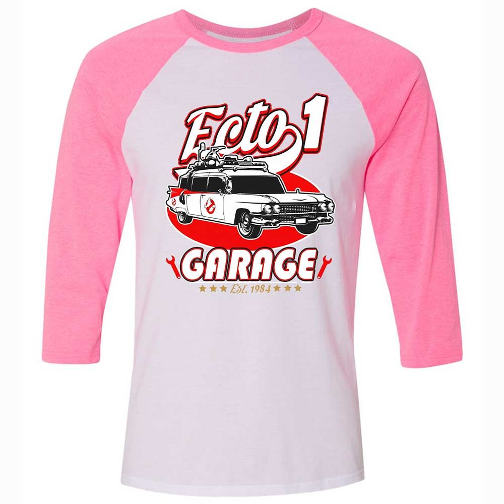 Unisex 3/4 Baseball Tee - SYU5KM6T - White/Neon Pink - 12