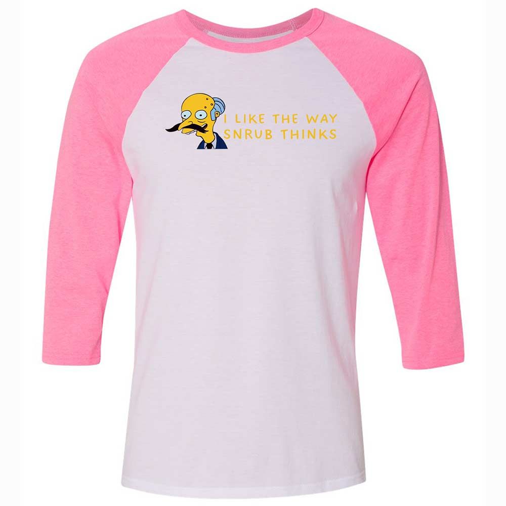 Unisex 3/4 Baseball Tee - FFWPJ4V4 - White/Neon Pink - 12