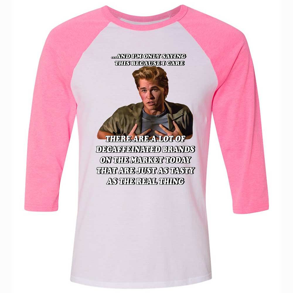 Unisex 3/4 Baseball Tee - 22TJDRXT - White/Neon Pink - 12