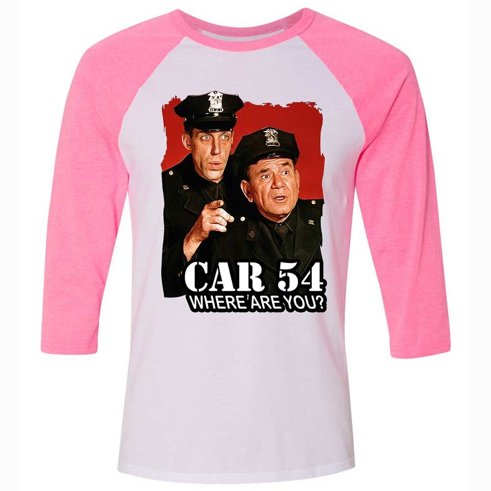 Unisex 3/4 Baseball Tee - MG2GBN2J - White/Neon Pink - 12