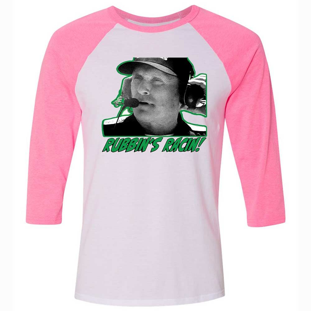 Rubbing is racing, son - White/Neon Pink - 12
