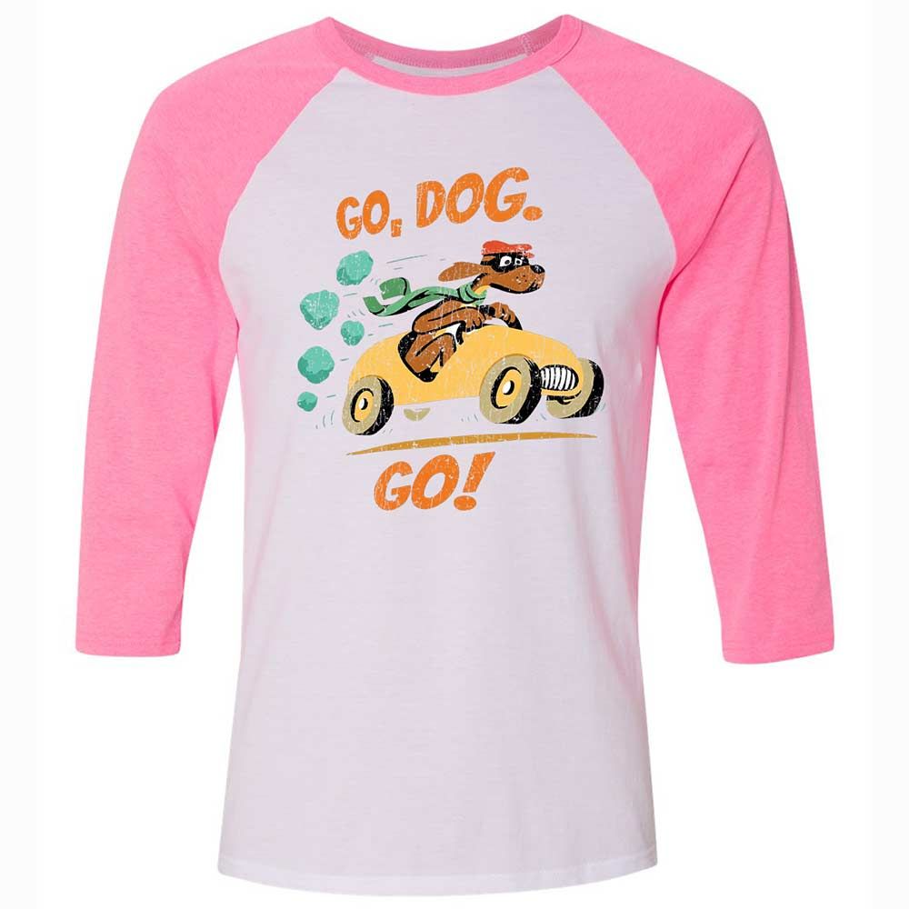 Unisex 3/4 Baseball Tee - YDWBASAX - White/Neon Pink - 12