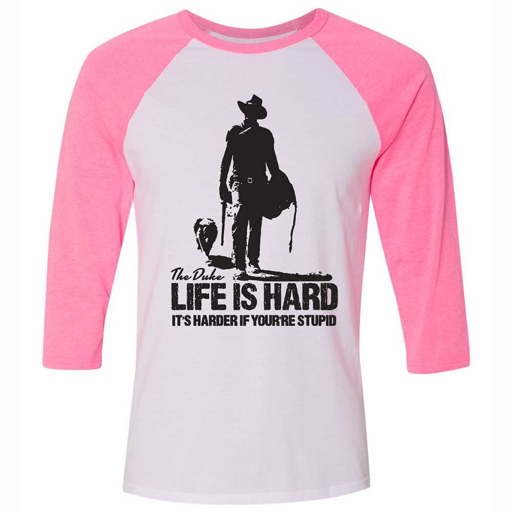 Life is hard - White/Neon Pink - 12