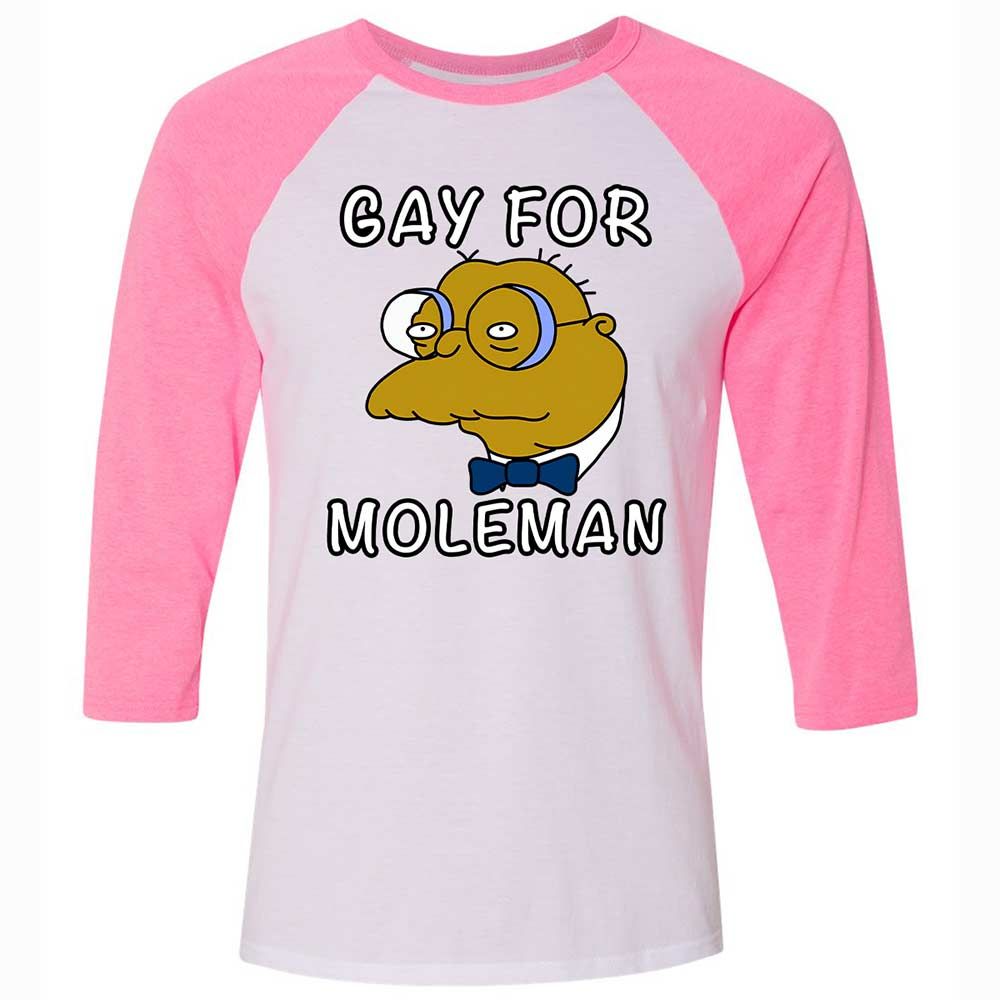 Gay for Moleman - White/Neon Pink - 12