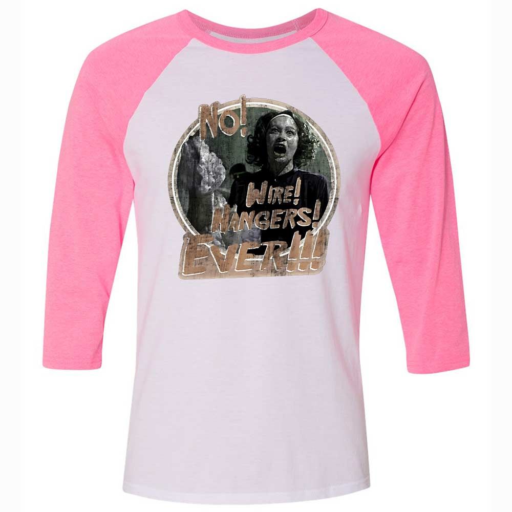 Unisex 3/4 Baseball Tee - 2NQE1E4Z - White/Neon Pink - 12