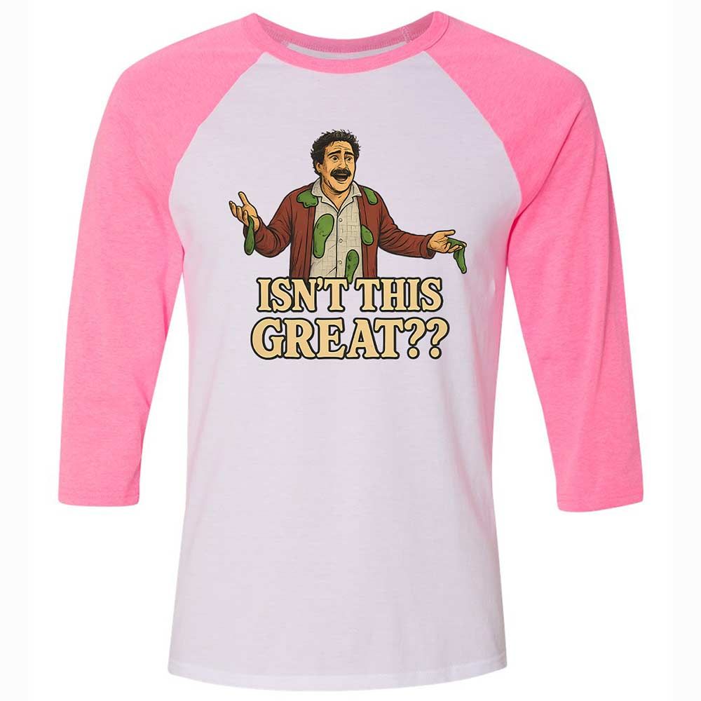 Unisex 3/4 Baseball Tee - ZD6APRUS - White/Neon Pink - 12