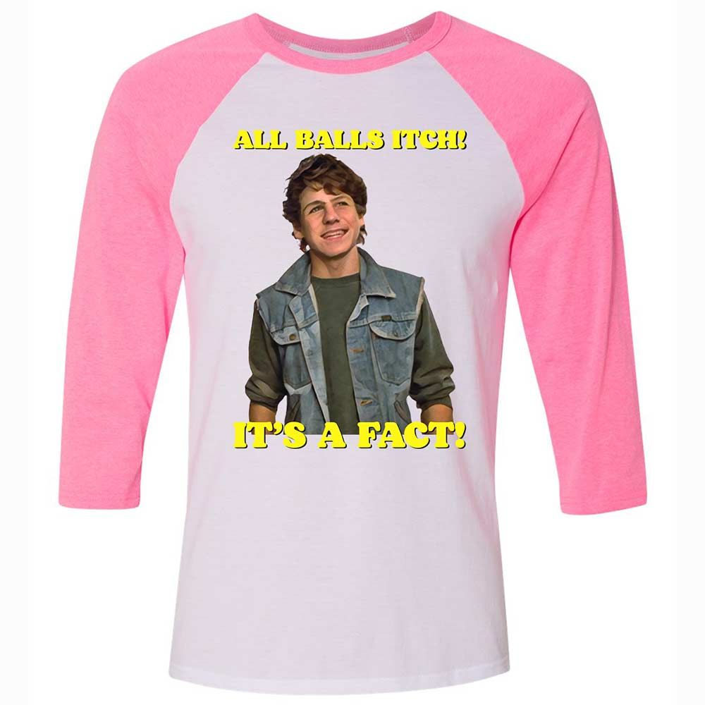 Unisex 3/4 Baseball Tee - 51VYU1ZD - White/Neon Pink - 12