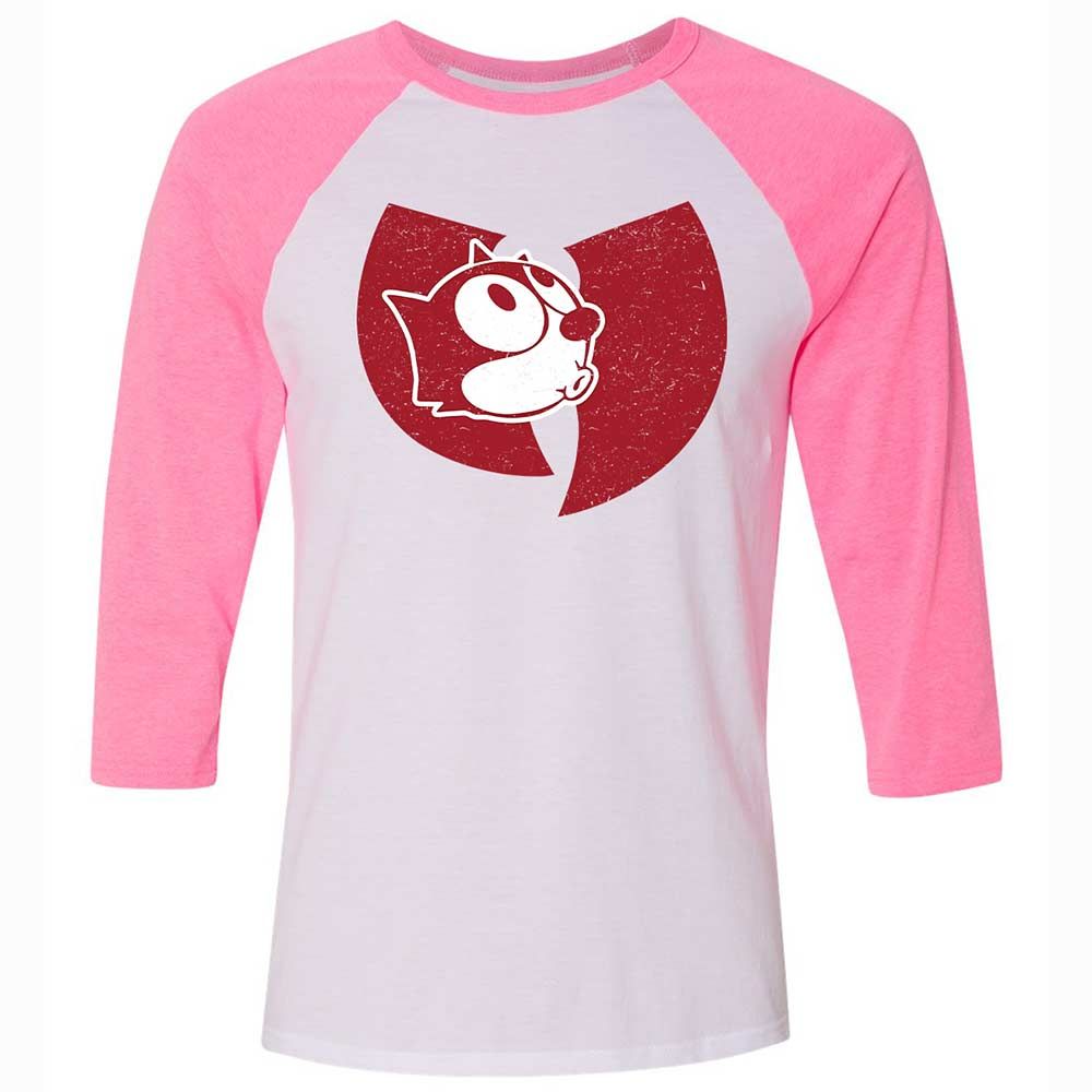 Unisex 3/4 Baseball Tee - JY3F35M1 - White/Neon Pink - 12