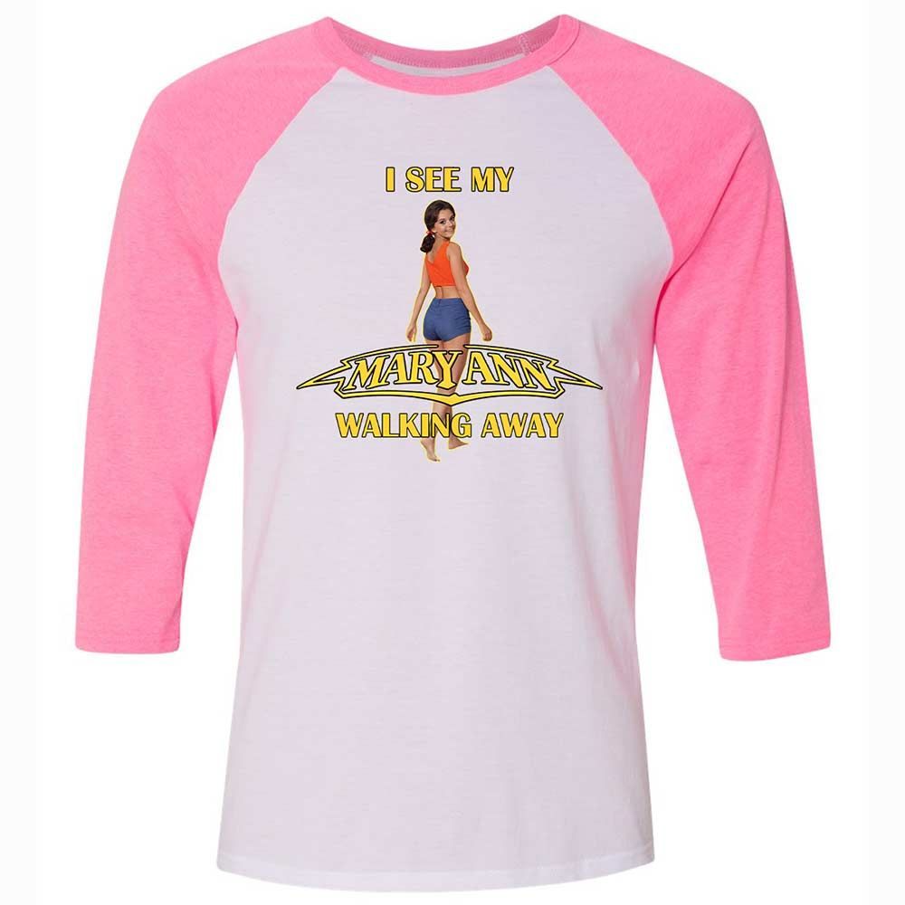 Unisex 3/4 Baseball Tee - 7FTN11ZV - White/Neon Pink - 12