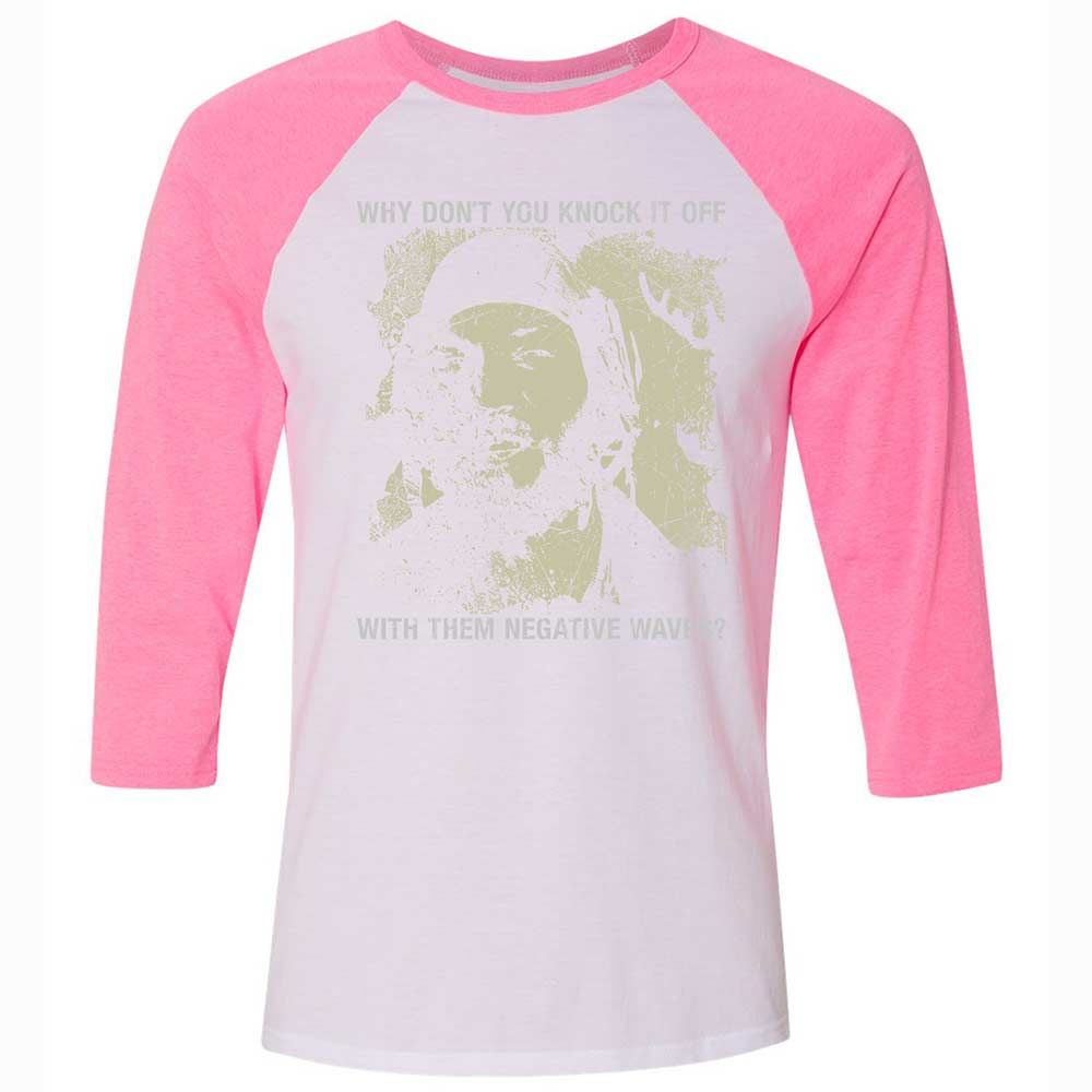 Unisex 3/4 Baseball Tee - M1WAJMDE - White/Neon Pink - 12