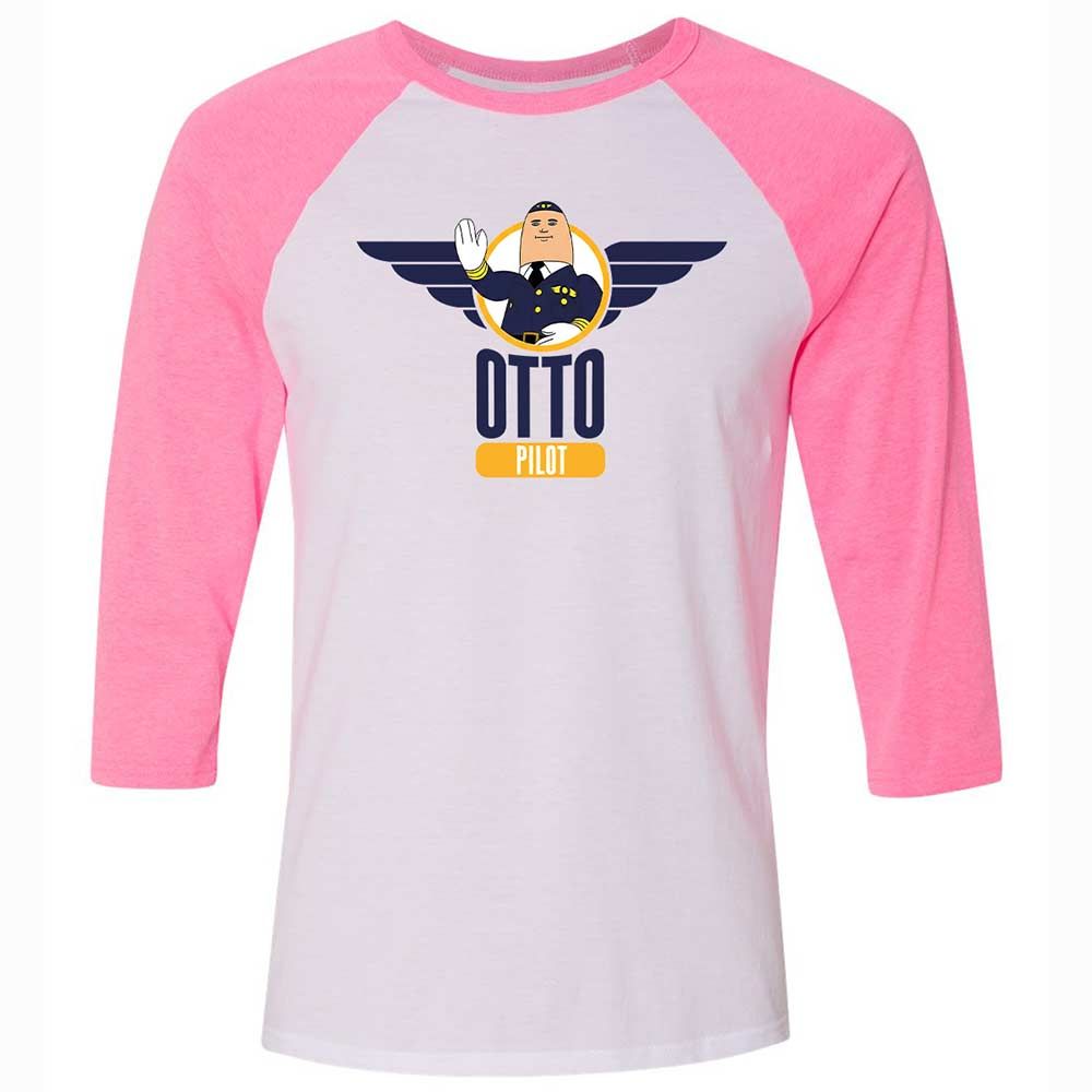 Unisex 3/4 Baseball Tee - NTTMNKKD - White/Neon Pink - 12