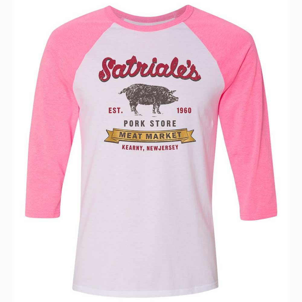 Unisex 3/4 Baseball Tee - 242BSELZ - White/Neon Pink - 12