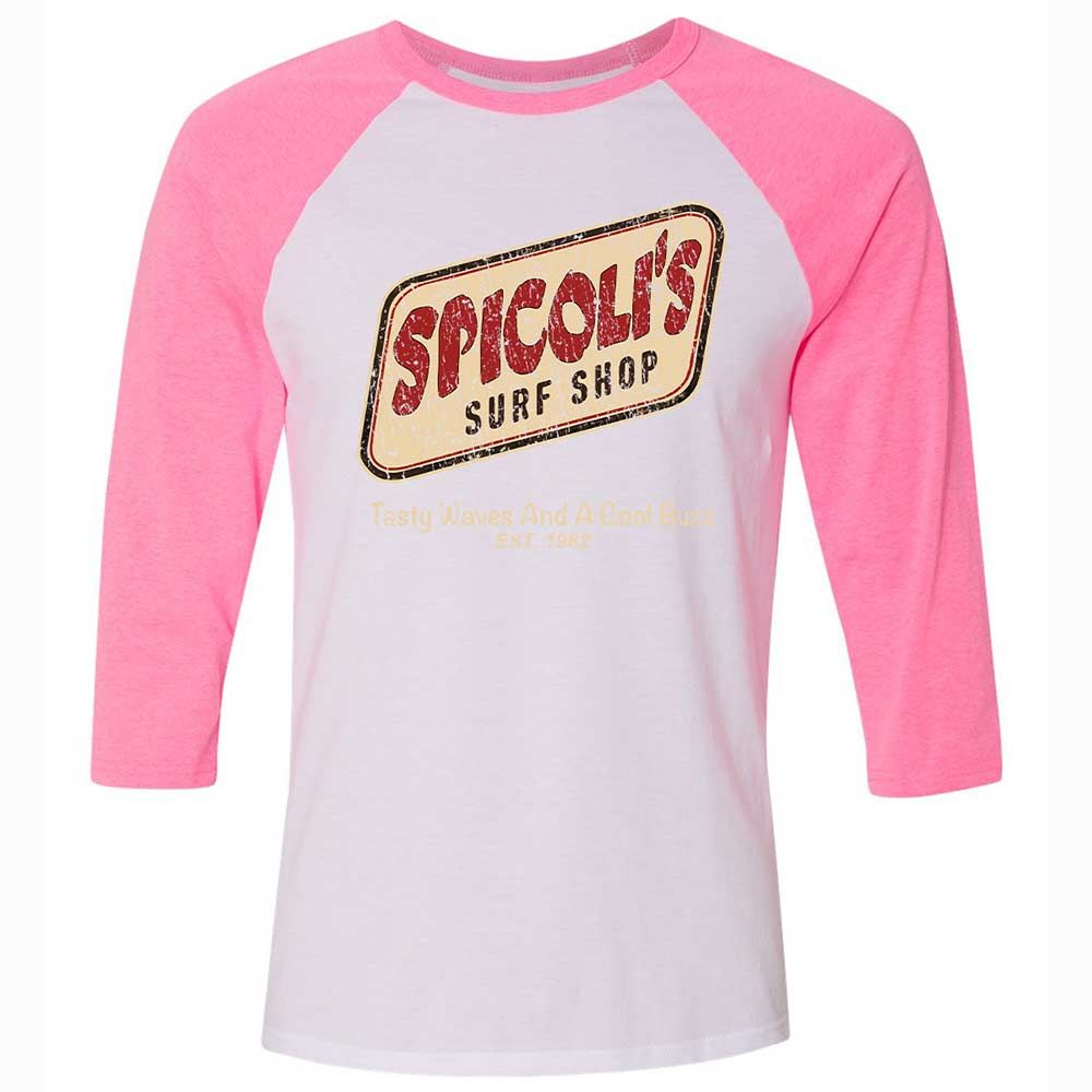 Unisex 3/4 Baseball Tee - ZUK9UQ7Q - White/Neon Pink - 12