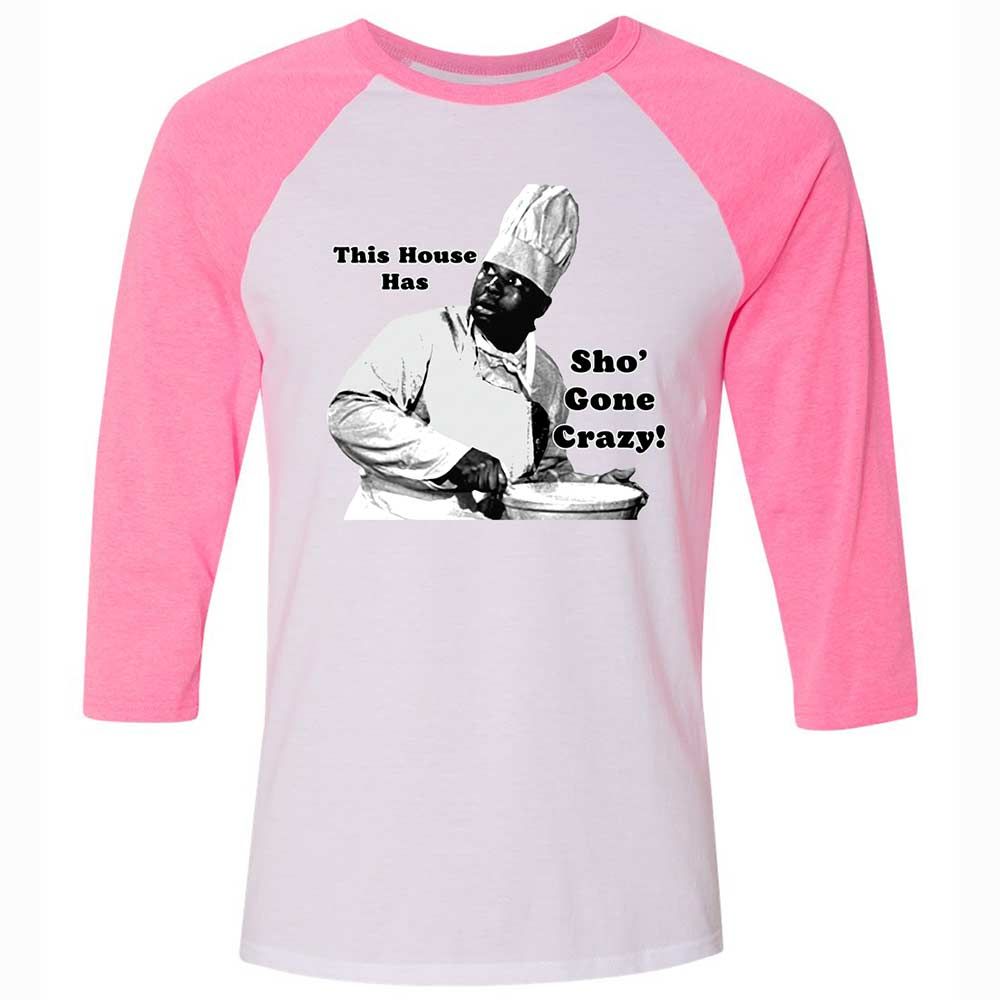 Unisex 3/4 Baseball Tee - W4GHLUBT - White/Neon Pink - 12