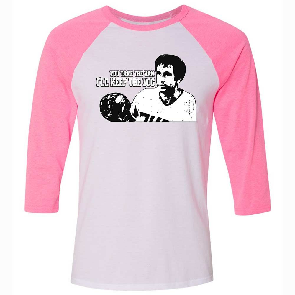 Unisex 3/4 Baseball Tee - 74QPGK42 - White/Neon Pink - 12