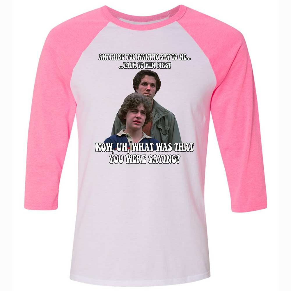 Unisex 3/4 Baseball Tee - E4RL5HAJ - White/Neon Pink - 12