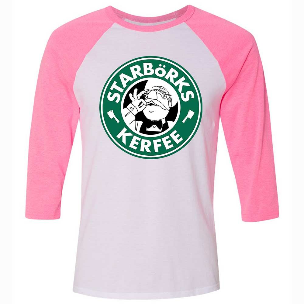 Unisex 3/4 Baseball Tee - DLQ1VRLW - White/Neon Pink - 12