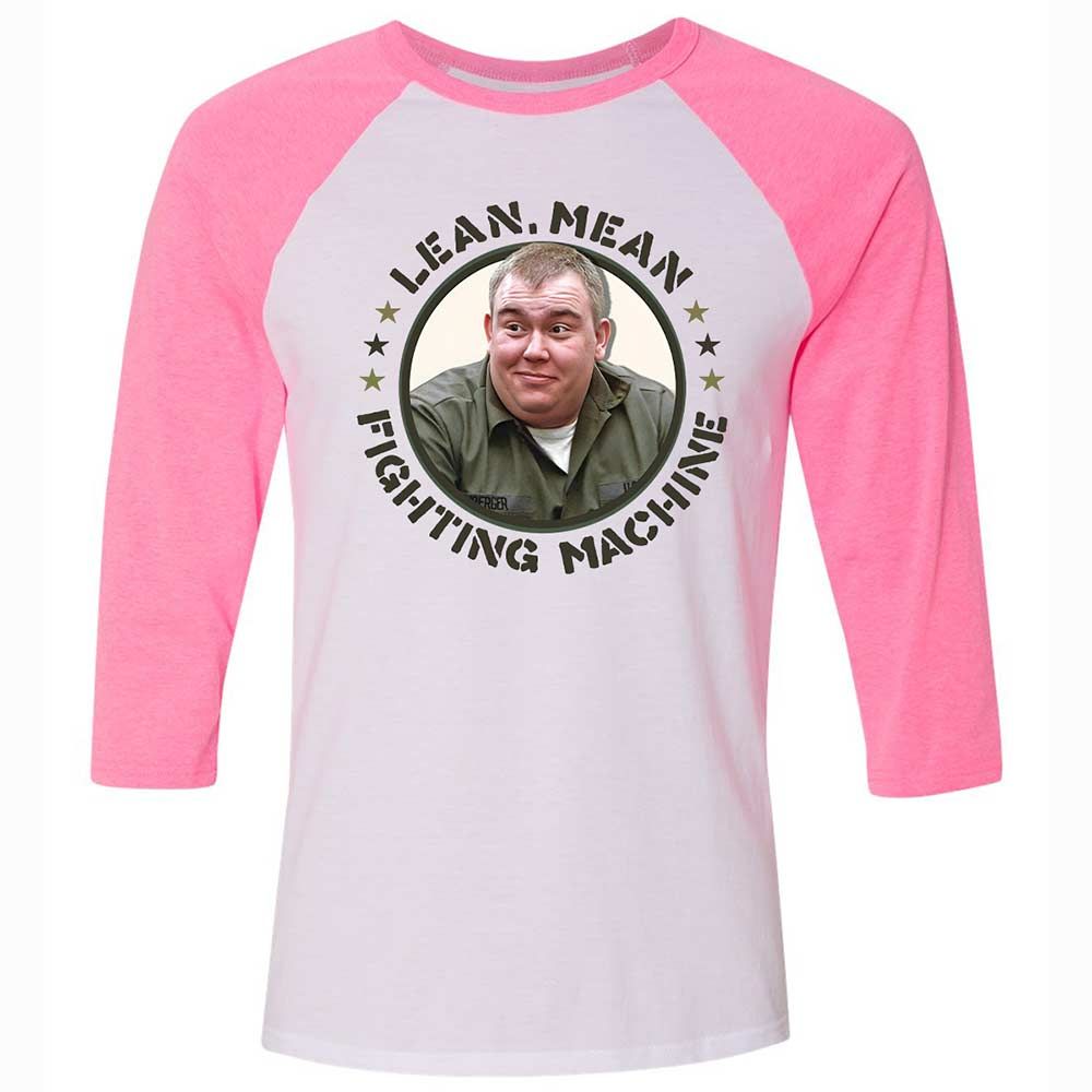 Unisex 3/4 Baseball Tee - DUVT8K4M - White/Neon Pink - 12