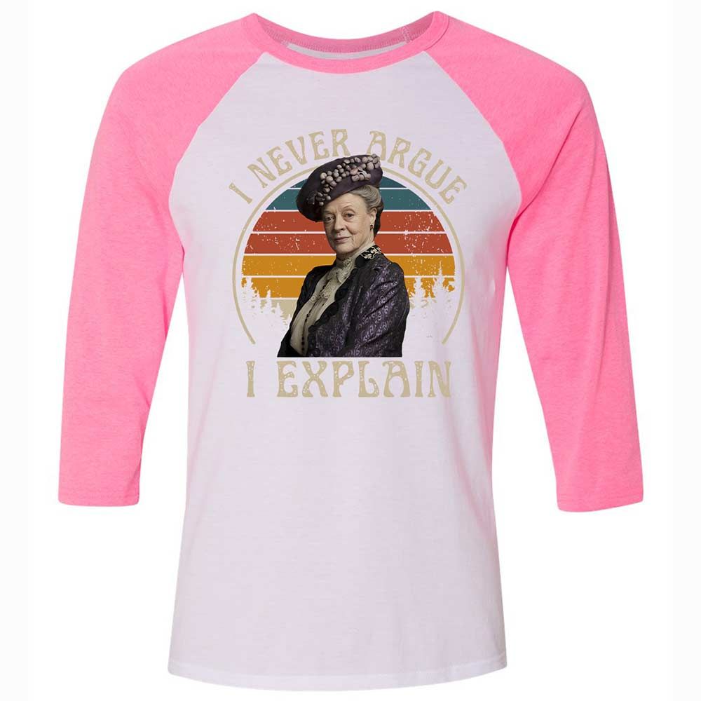 Unisex 3/4 Baseball Tee - 8Y1RLKGD - White/Neon Pink - 12