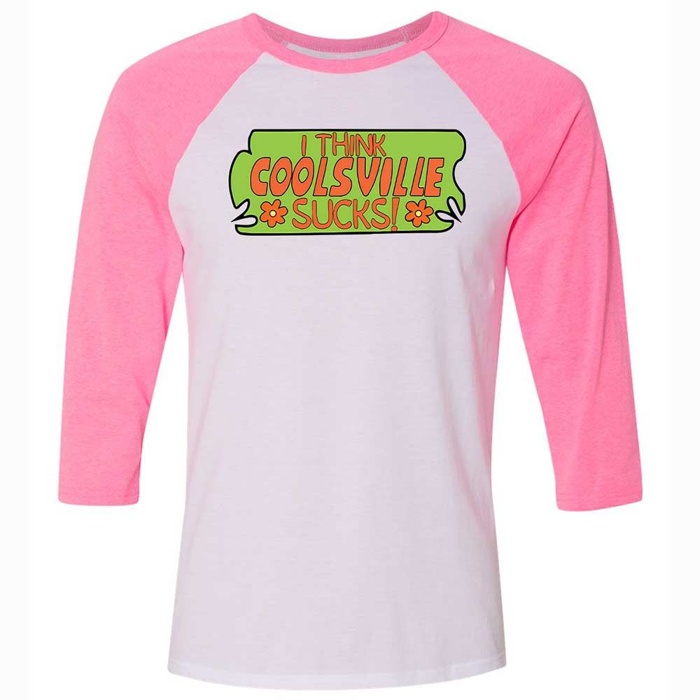 I Think Coolsville Sucks - White/Neon Pink - 12