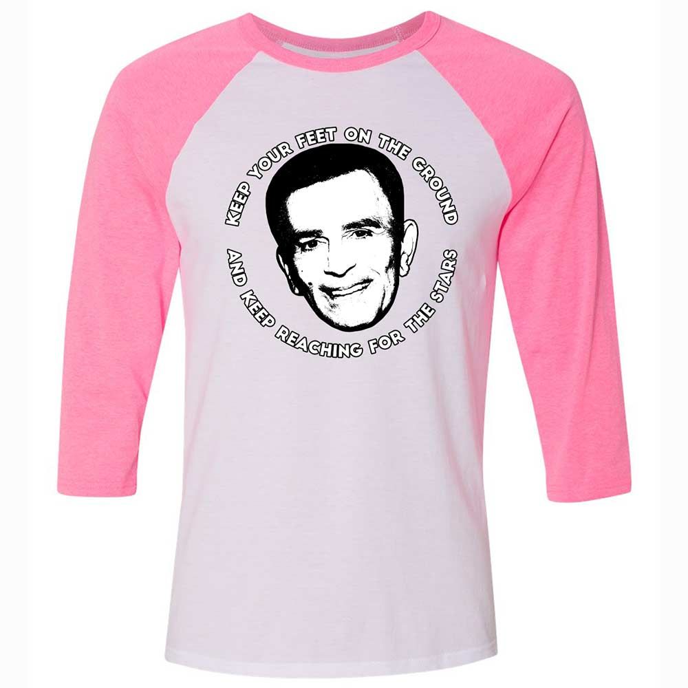 Unisex 3/4 Baseball Tee - YJPK5HY3 - White/Neon Pink - 12