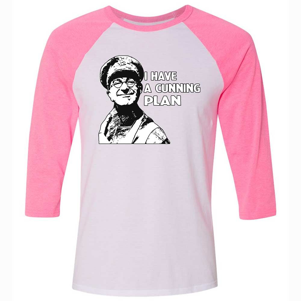 Unisex 3/4 Baseball Tee - 8ZSWFZV7 - White/Neon Pink - 12