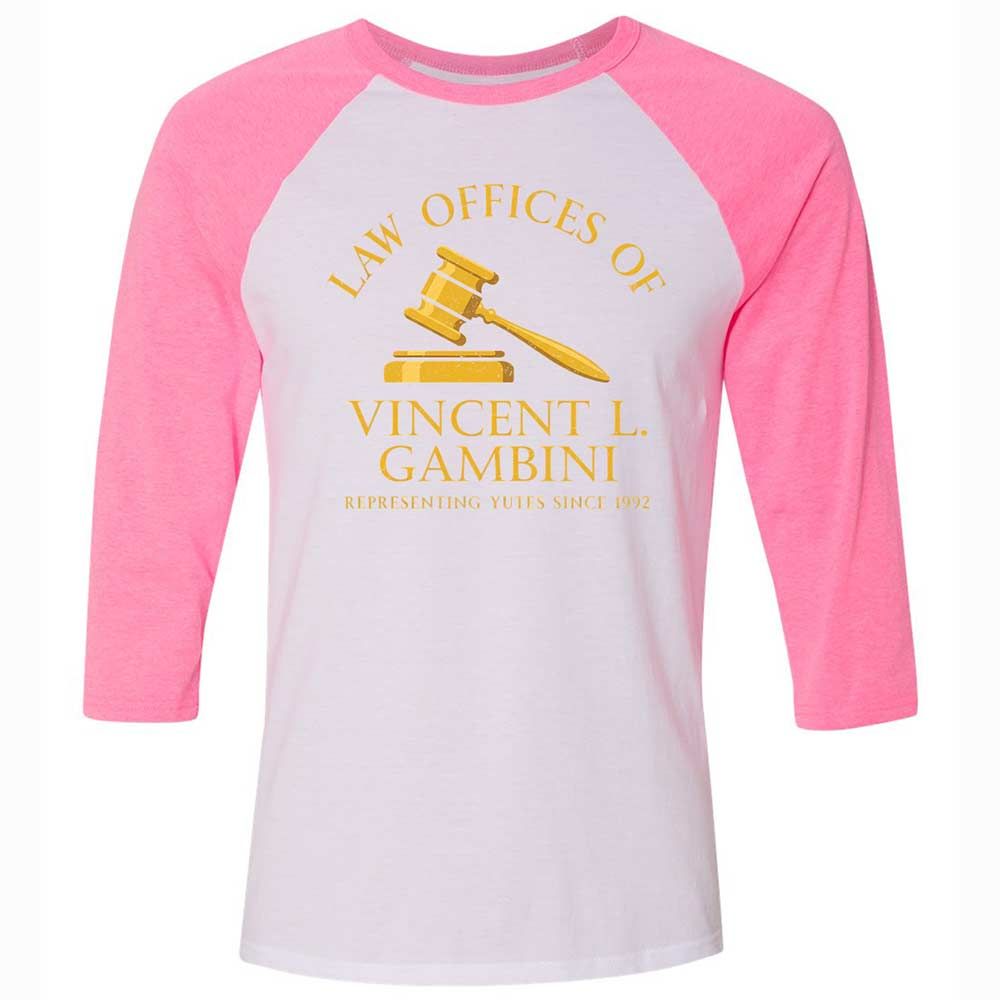 Unisex 3/4 Baseball Tee - KKH6J5LP - White/Neon Pink - 12