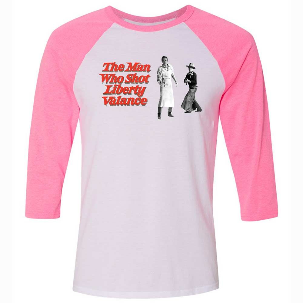 Unisex 3/4 Baseball Tee - 4QLZMX72 - White/Neon Pink - 12