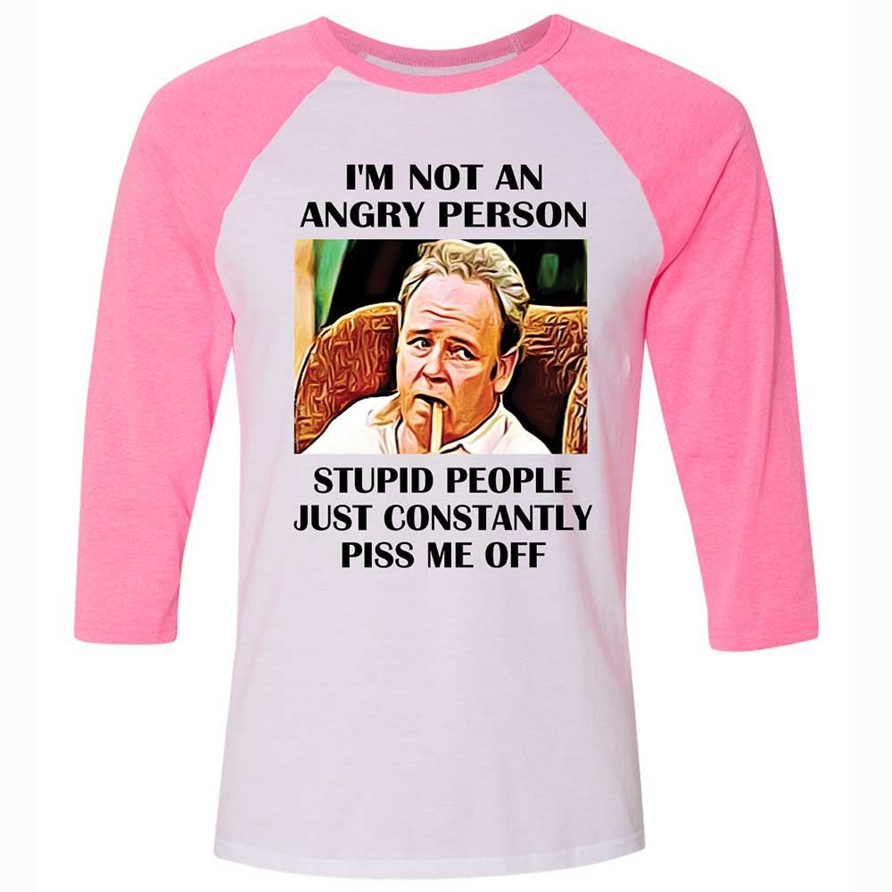 I'm not an angry person - White/Neon Pink - 12