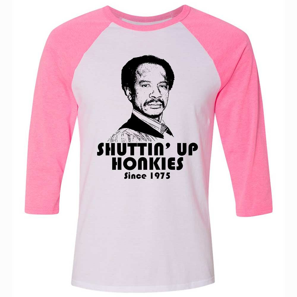 Unisex 3/4 Baseball Tee - F4RNWLNV - White/Neon Pink - 12