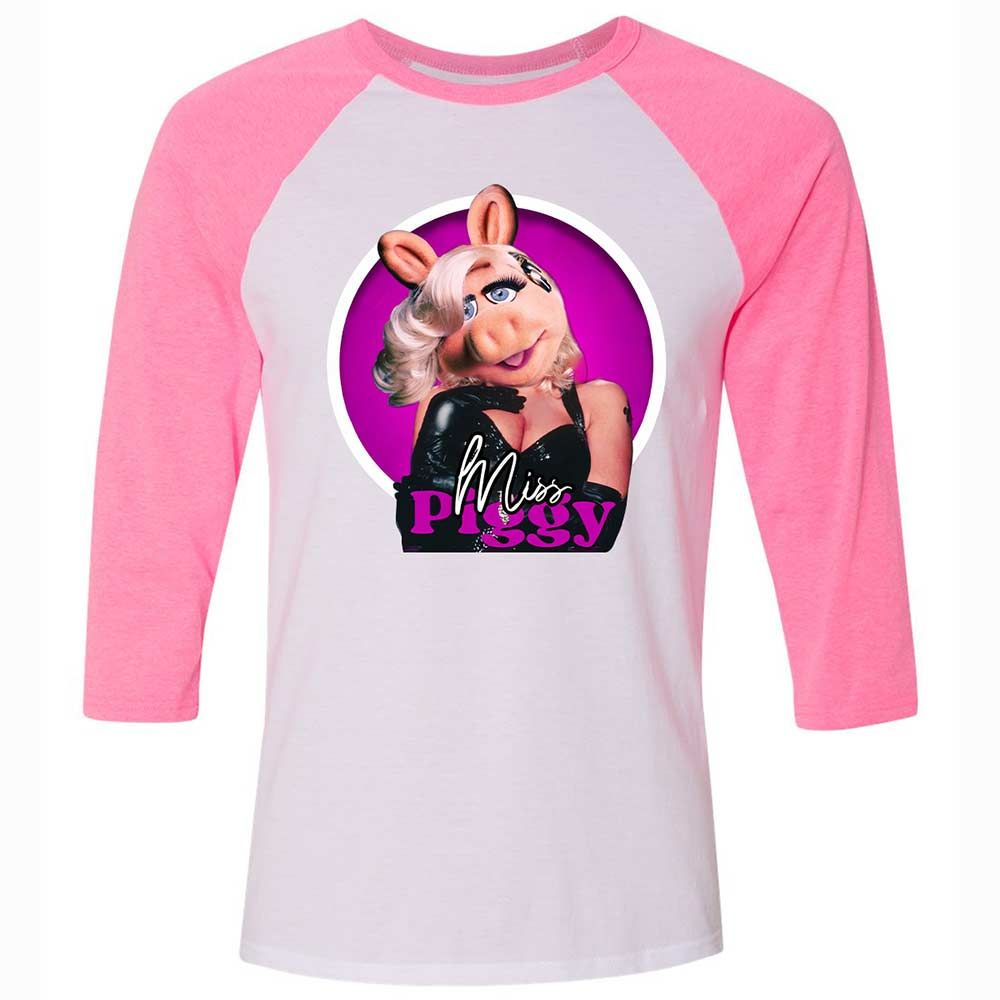 Unisex 3/4 Baseball Tee - LMEGG2W4 - White/Neon Pink - 12