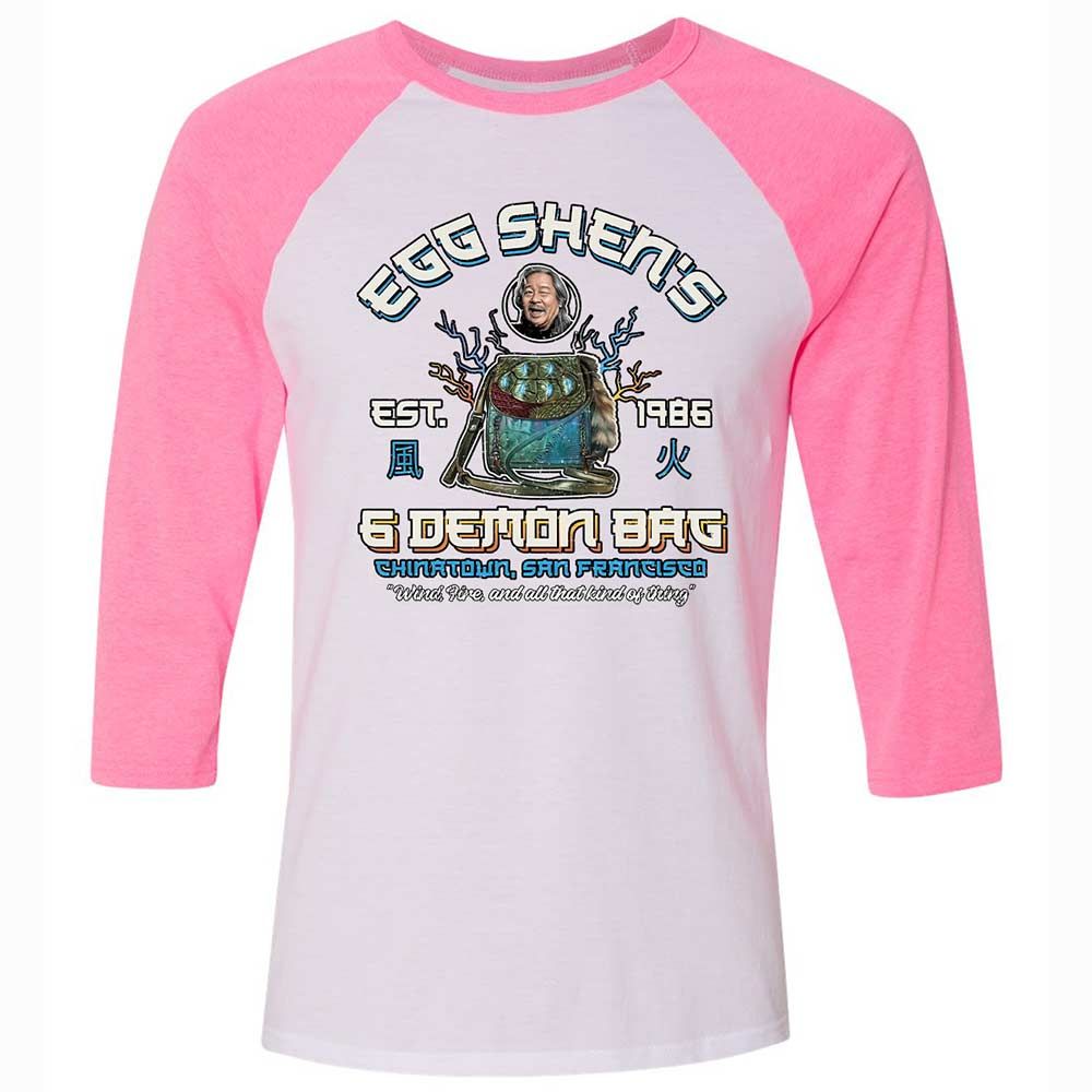 Unisex 3/4 Baseball Tee - 76R6D3EN - White/Neon Pink - 12
