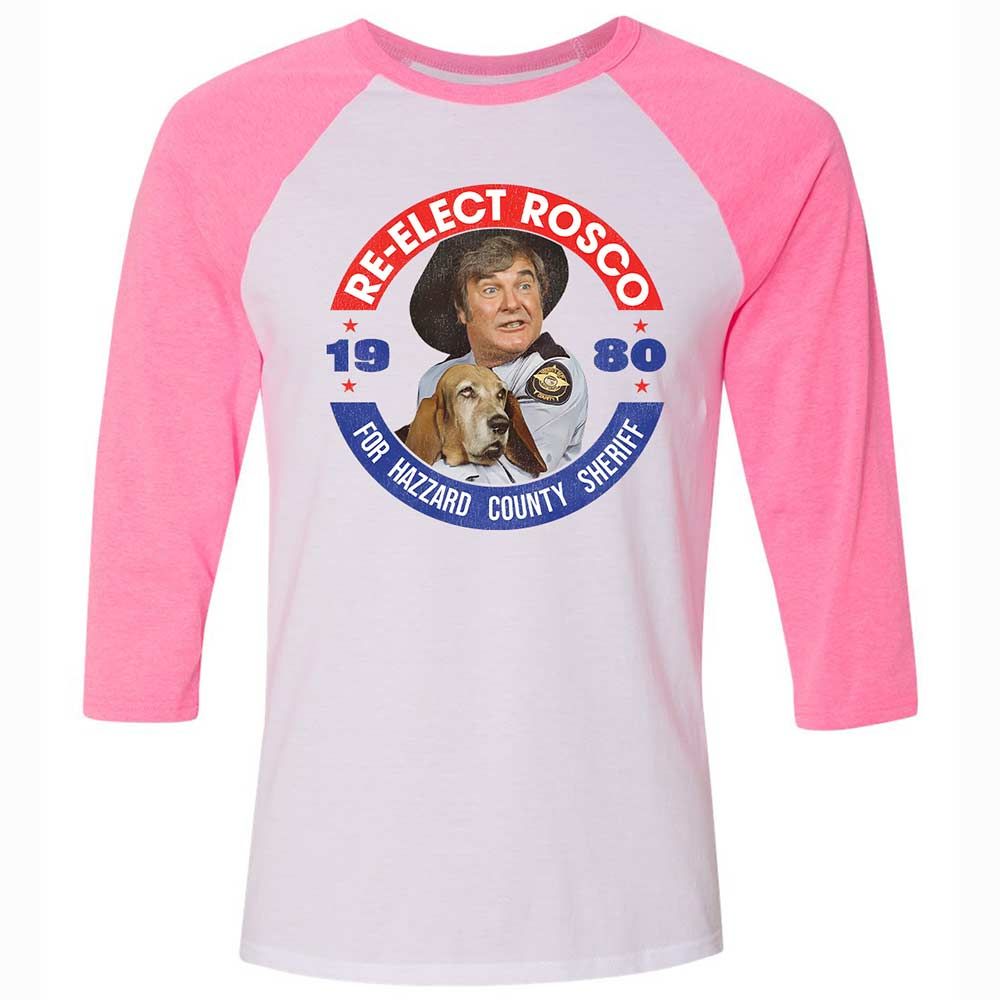 Unisex 3/4 Baseball Tee - DTZC32NF - White/Neon Pink - 12