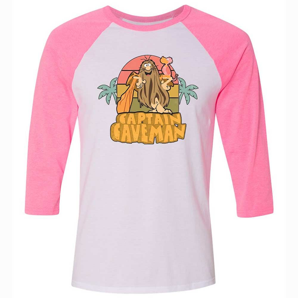 Unisex 3/4 Baseball Tee - 14ESE9PQ - White/Neon Pink - 12